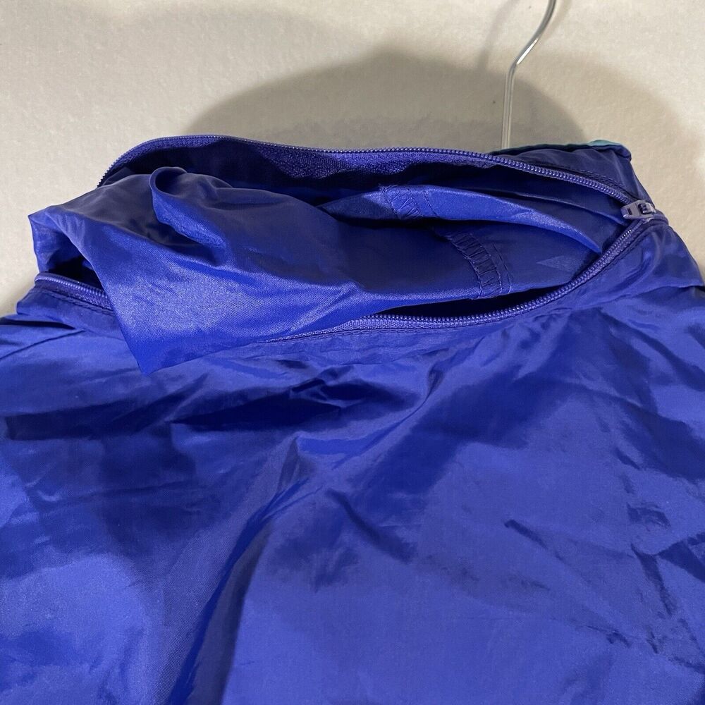 Vintage Nike Windbreaker Color Block 80s Gray Tag Blue Hood Men’s Sz L Unlined - Picture 4 of 7